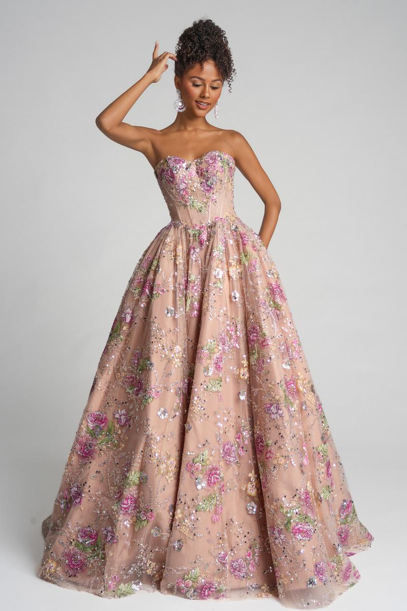 Portia and Scarlett Floral Ball Gown PS26215 - Image 5