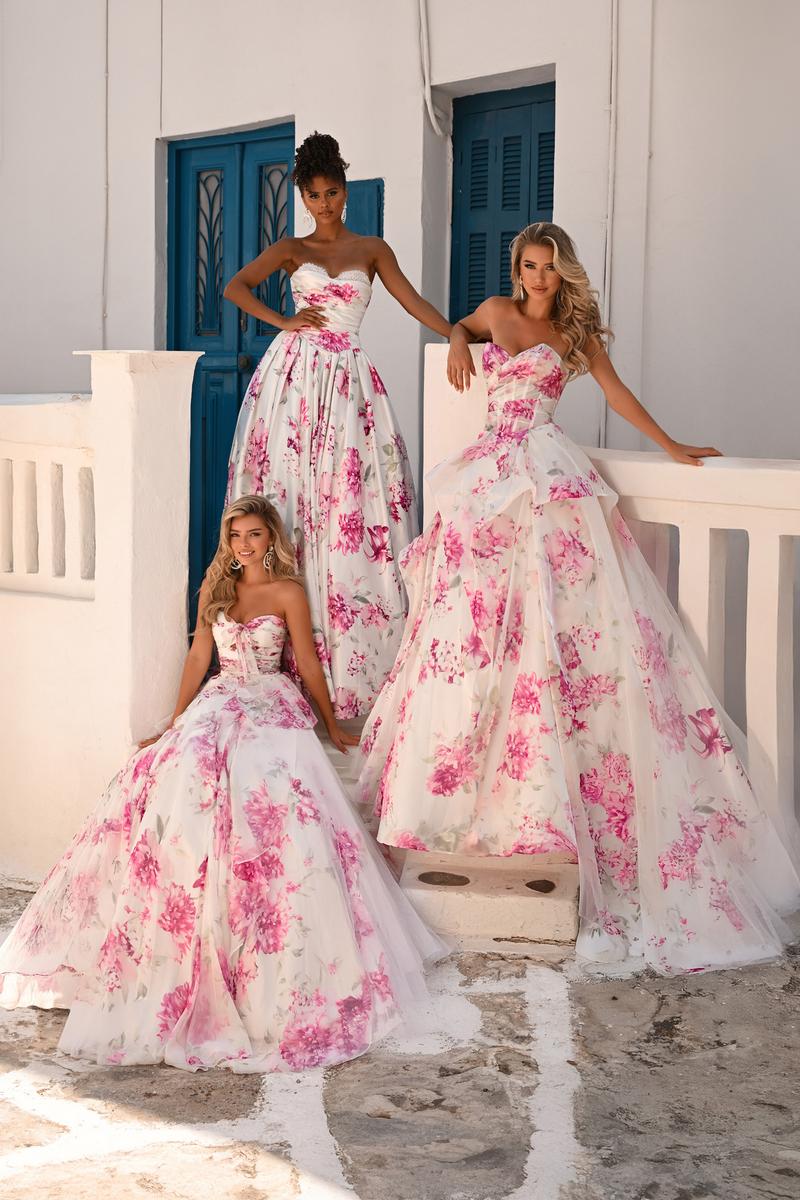 Portia & Scarlett A-Line Floral Print Prom Dress PS26254 - Image 13