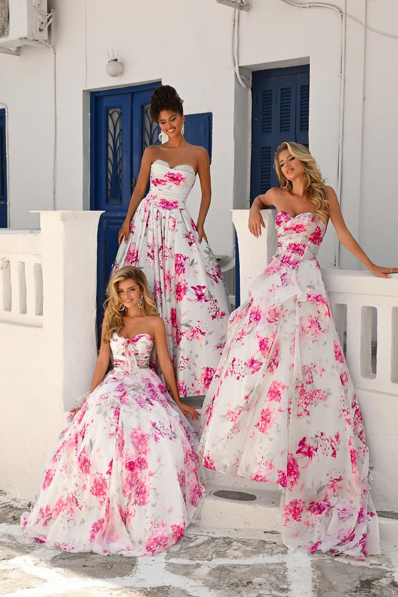 Portia & Scarlett A-Line Floral Print Prom Dress PS26254 - Image 15