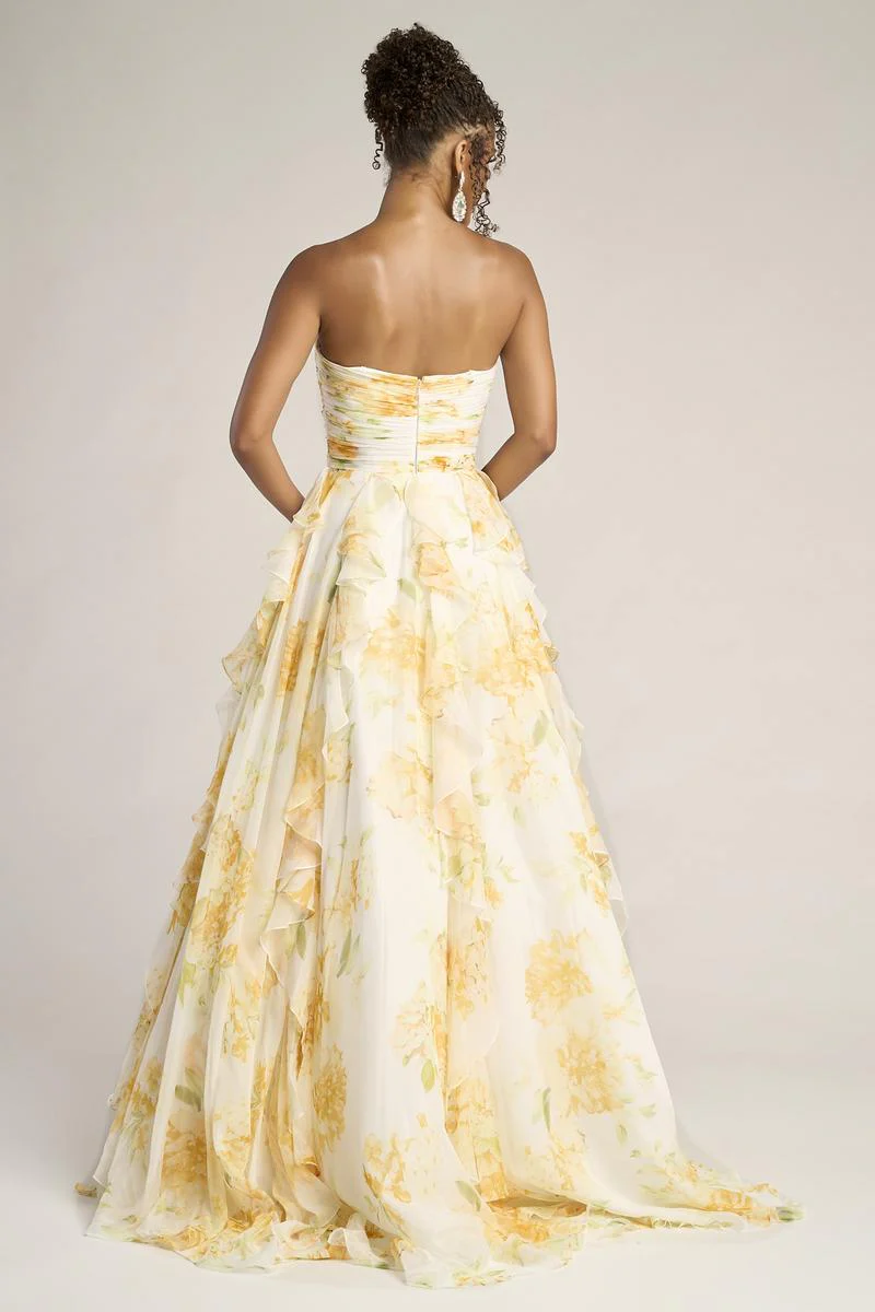 Portia & Scarlett A-Line Floral Print Prom Dress PS26254 - Image 6