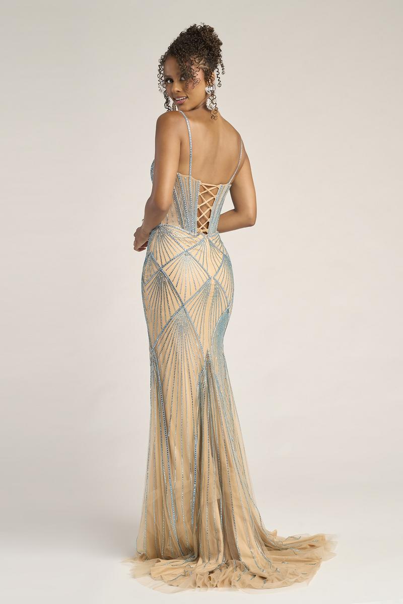 Portia & Scarlett Fitted Illusion Bodice Prom Dress PS26263 - Image 5