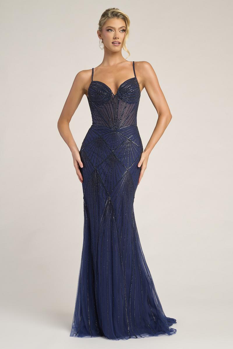 Portia & Scarlett Fitted Illusion Bodice Prom Dress PS26263 - Image 7