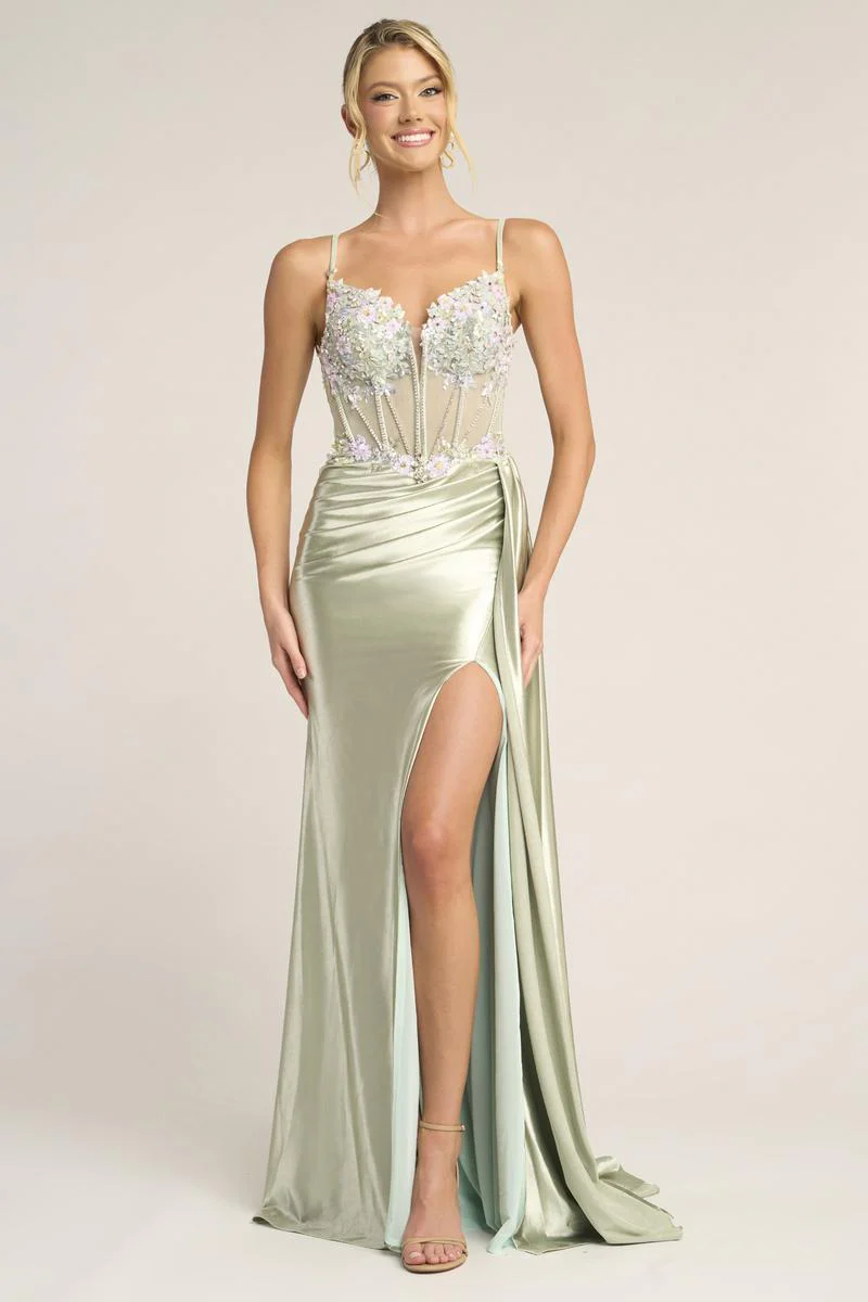 Portia & Scarlett Fitted Illusion Bodice Prom Dress PS26270 - Image 3