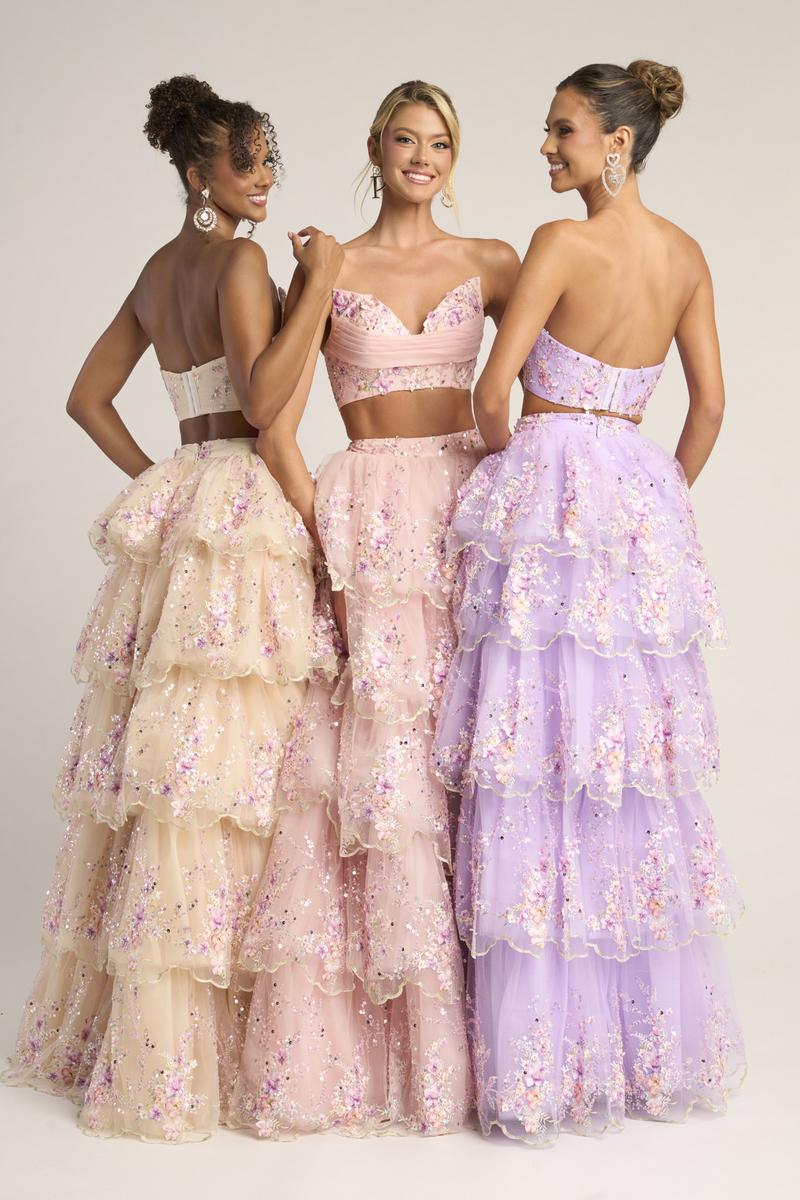 Portia & Scarlett Two Piece Ruffle Skirt Prom Gown PS26272 - Image 4