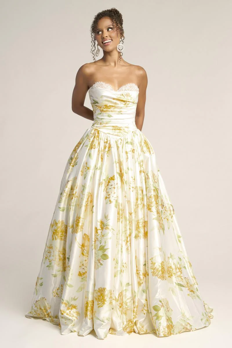 Portia and Scarlett Floral Ball Gown Dress PS26298 - Image 3