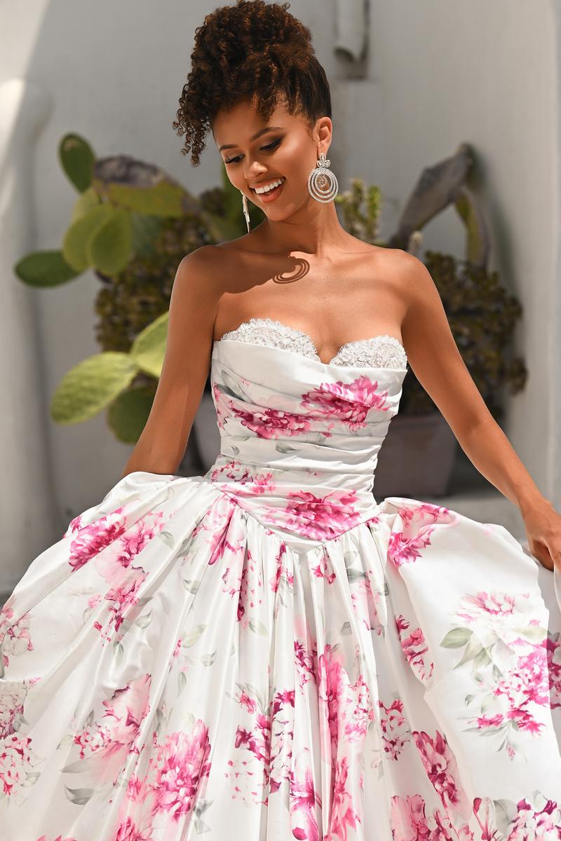 Portia and Scarlett Floral Ball Gown Dress PS26298 - Image 4