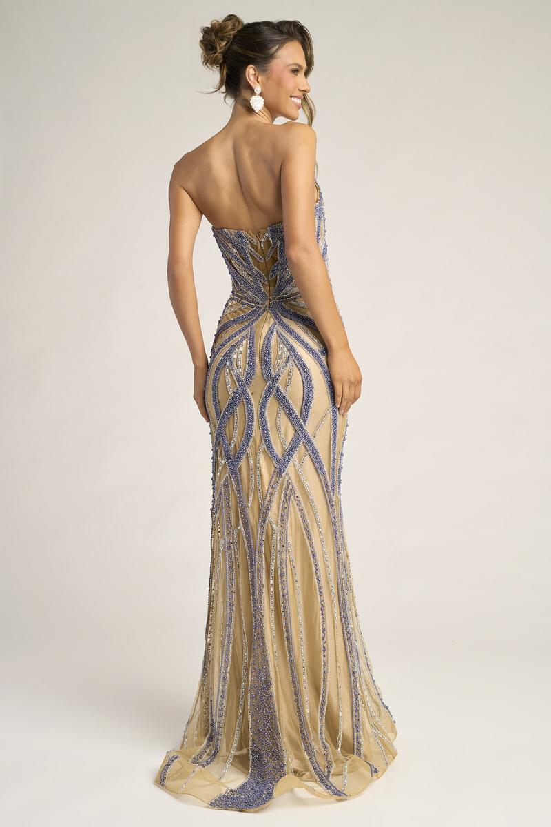 Portia and Scarlett Plunging Beaded Prom Dress PS26401C - Image 2