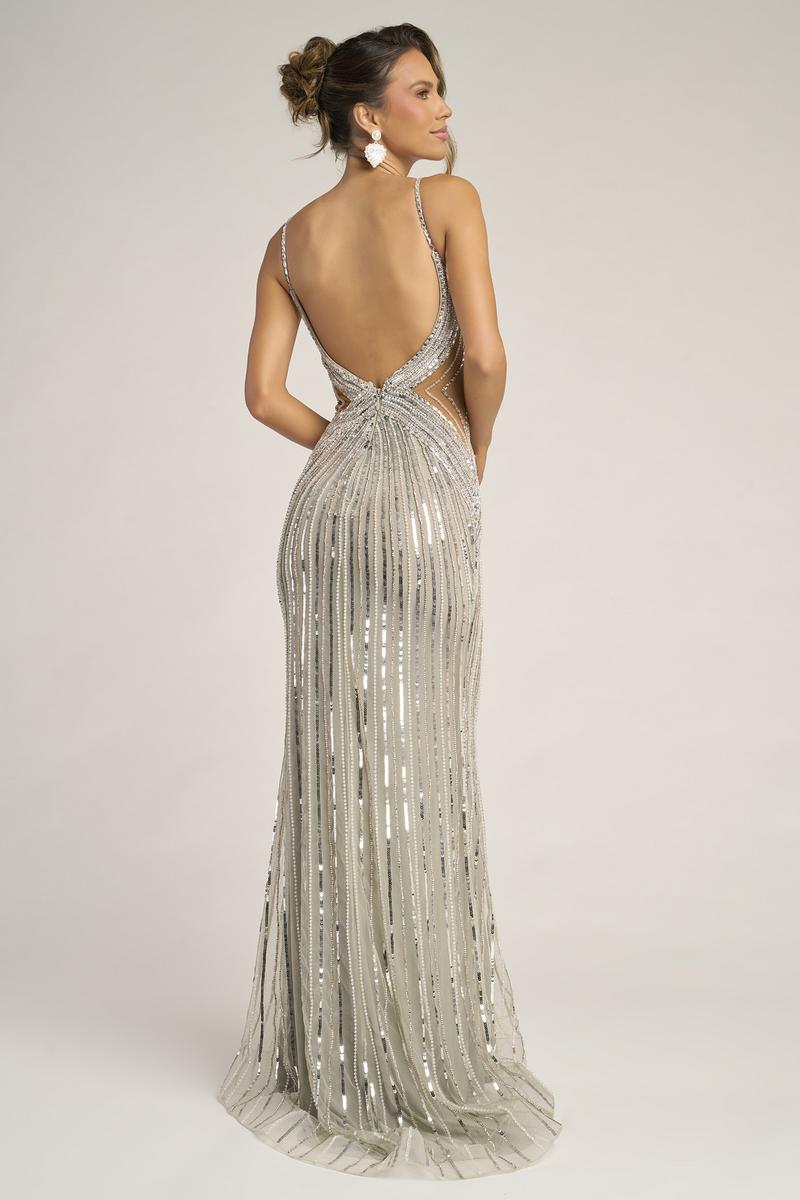 Portia and Scarlett Beaded Illusion Prom Dress PS26405C - Image 10