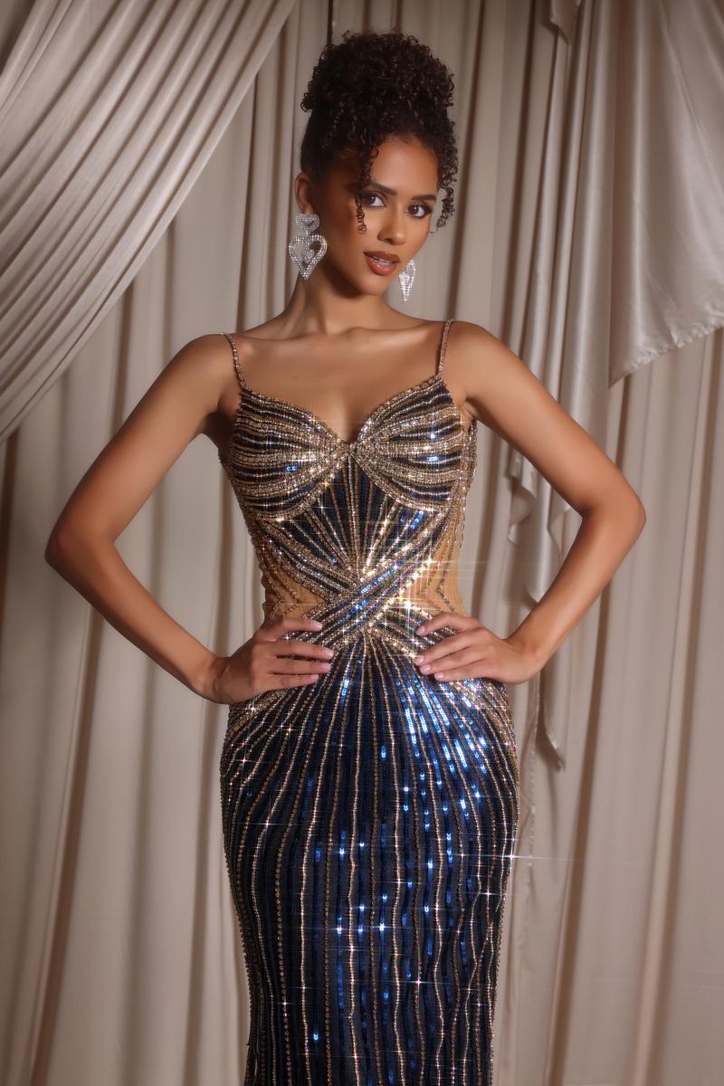 Portia and Scarlett Beaded Illusion Prom Dress PS26405C - Image 5