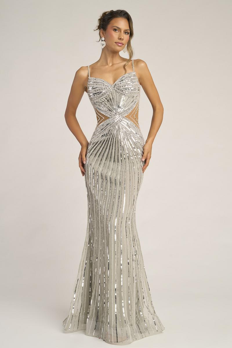 Portia and Scarlett Beaded Illusion Prom Dress PS26405C - Image 9