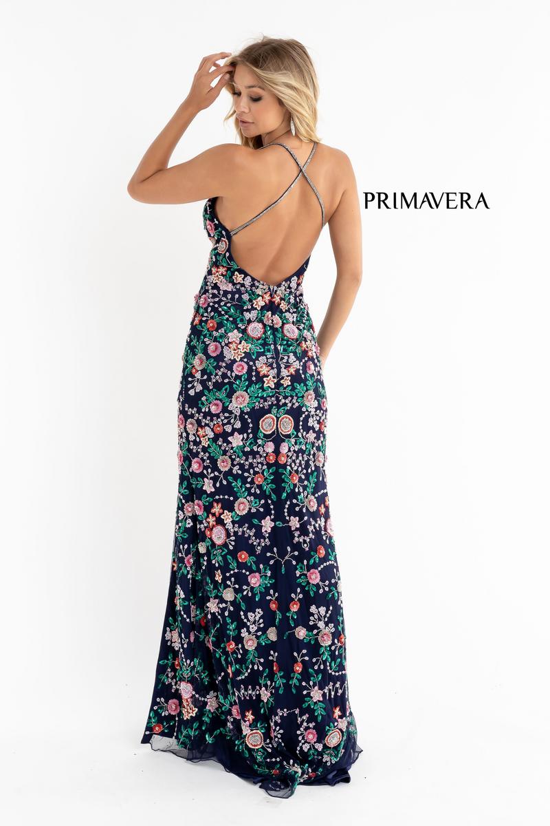 Primavera Couture Beaded Floral Open Back Long Dress 3073 - Image 20