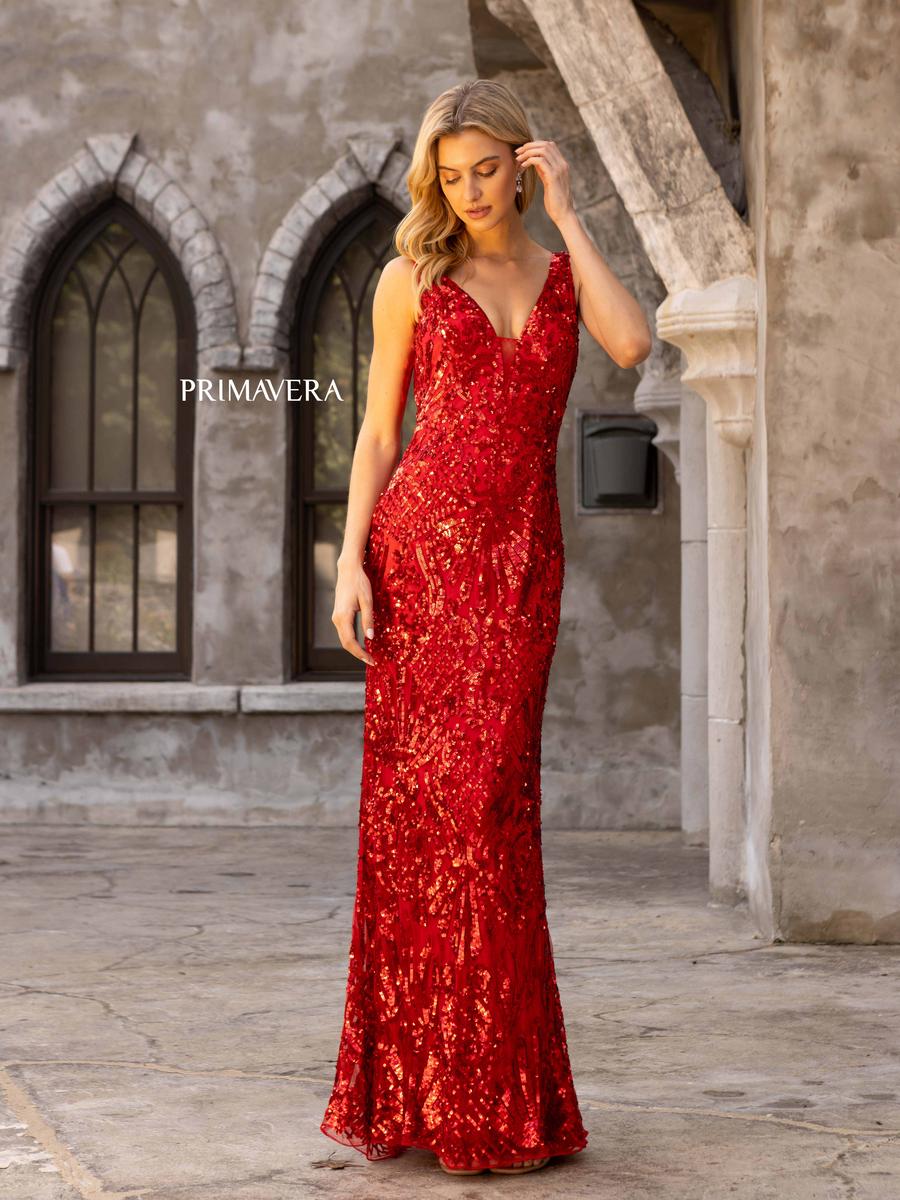 Primavera Couture Long Dress 3908 - Image 5