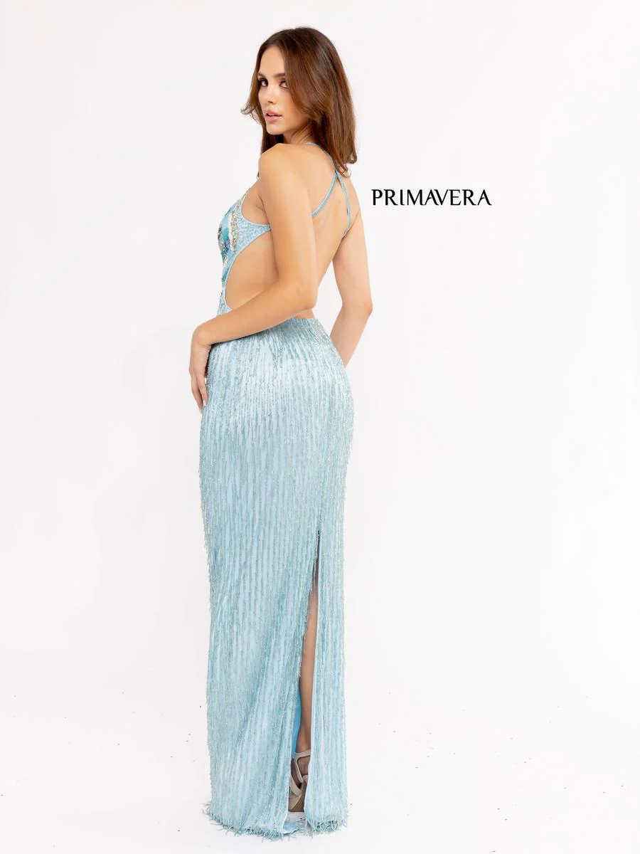 Primavera Couture Long Butterfly Dress 3966 - Image 2