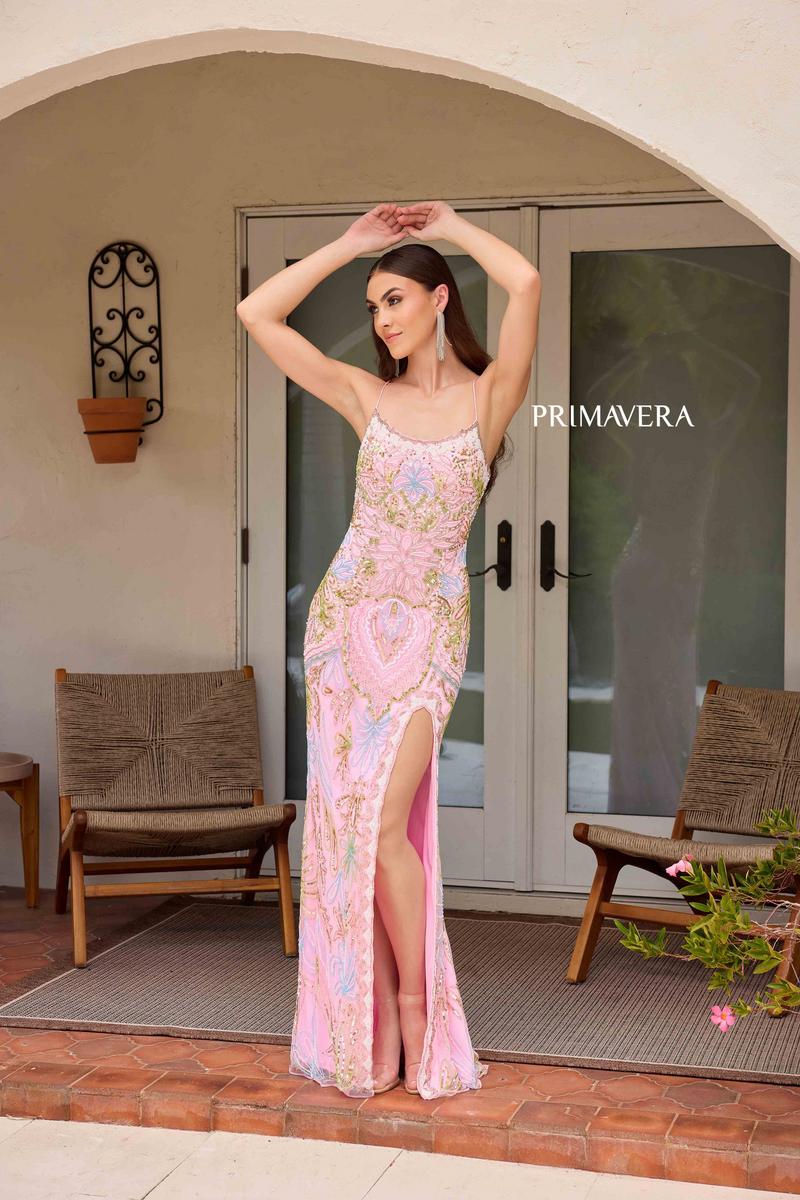 Primavera Couture Beaded Scoop Neck Long Dress 4156 - B - Image 18