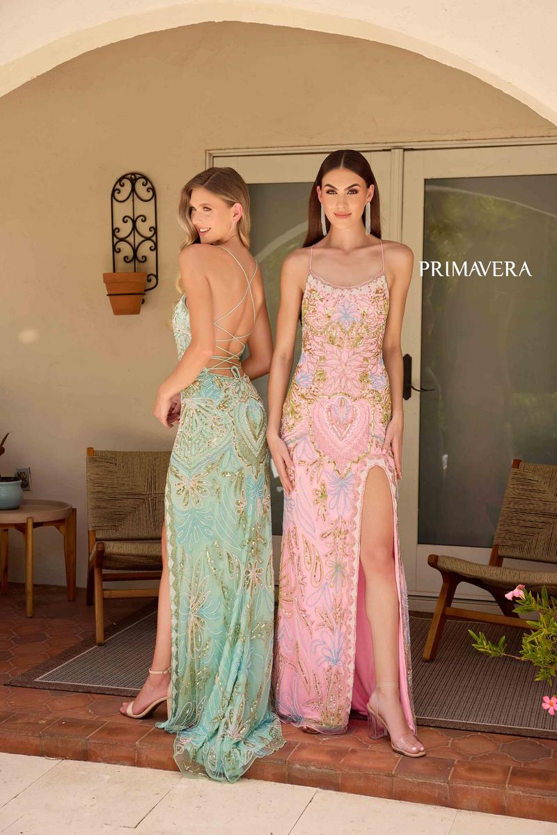 Primavera Couture Beaded Scoop Neck Long Dress 4156 - B - Image 23
