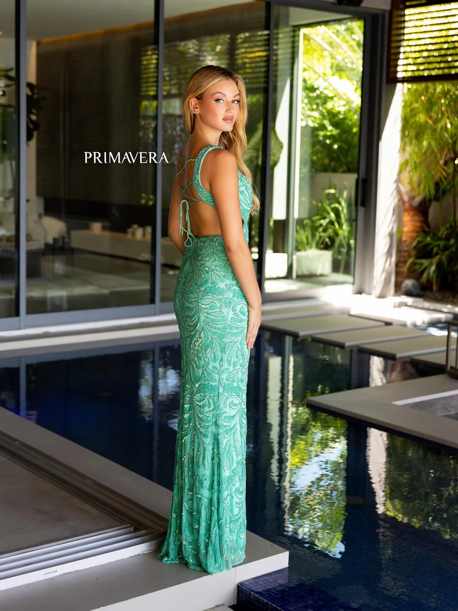 Primavera Couture Long Dress 4175 - Image 2