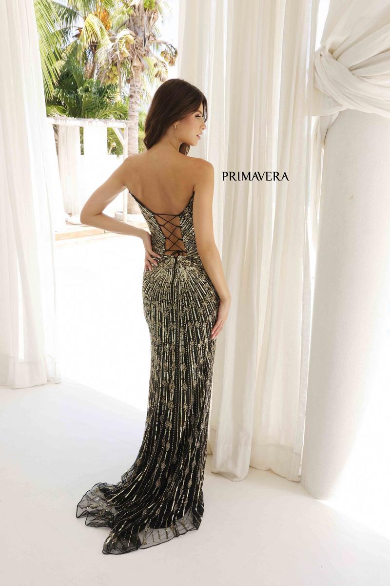 Primavera Couture Fully Beaded Strapless Long Dress 4301 - Image 6