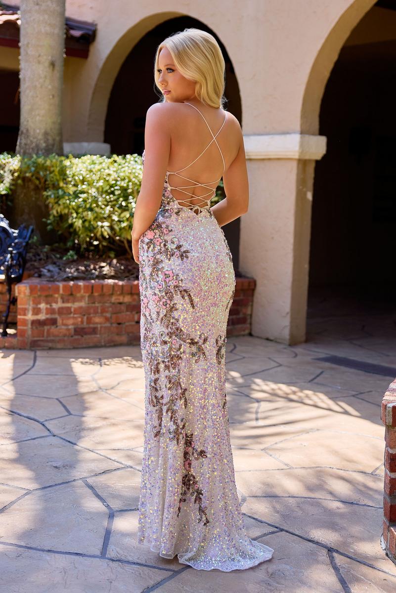 Primavera Couture Beaded Sequin Prom Dress 4511 - Image 4