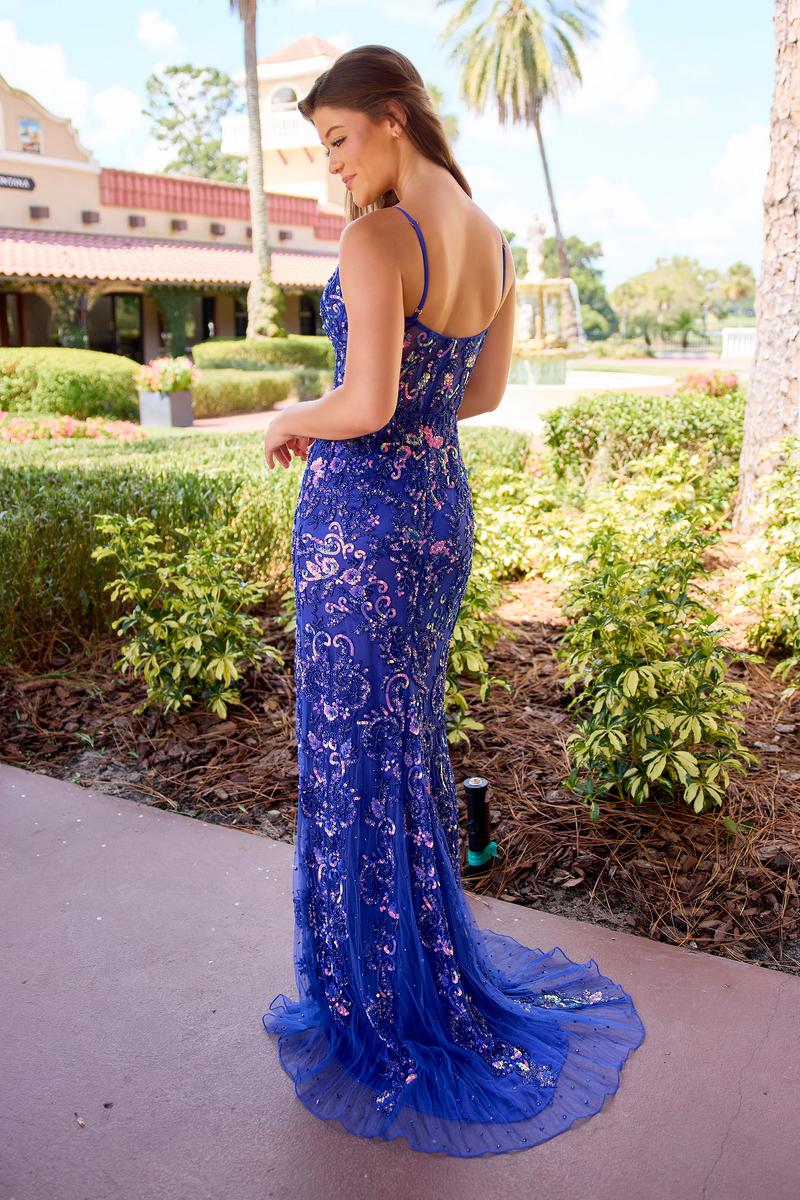 Primavera Couture Floral Beaded Prom Dress 4549 - Image 6