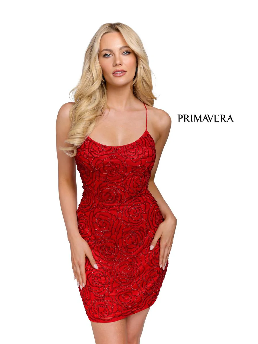 Primavera Couture Short Dress 3558 - Image 7