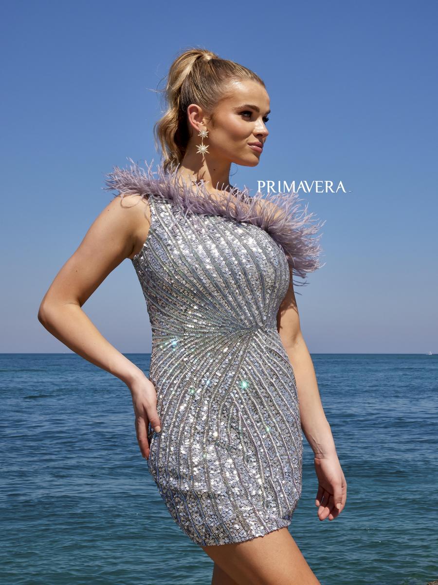 Primavera Feather Homecoming Dress 4002 - Image 7