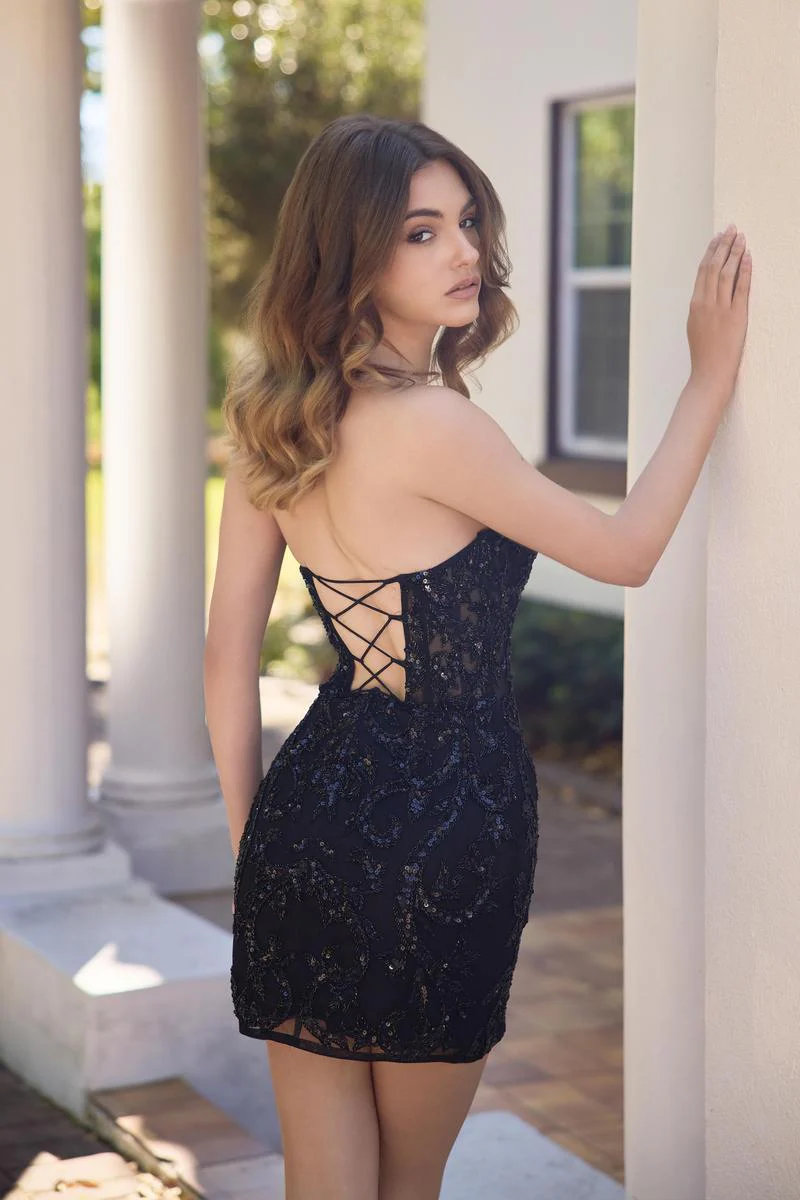 Primavera Couture Tight Beaded HoCo Dress 4430 - Image 6