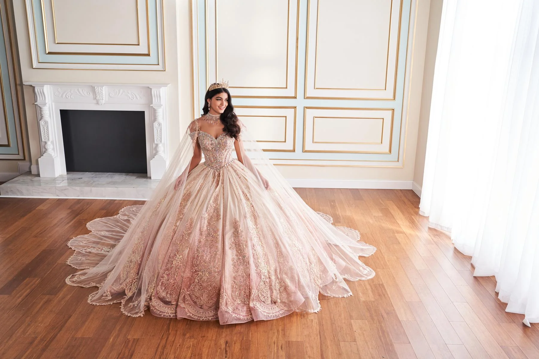 Princesa by Ariana Vara Dress PR30173CAPE - Image 3
