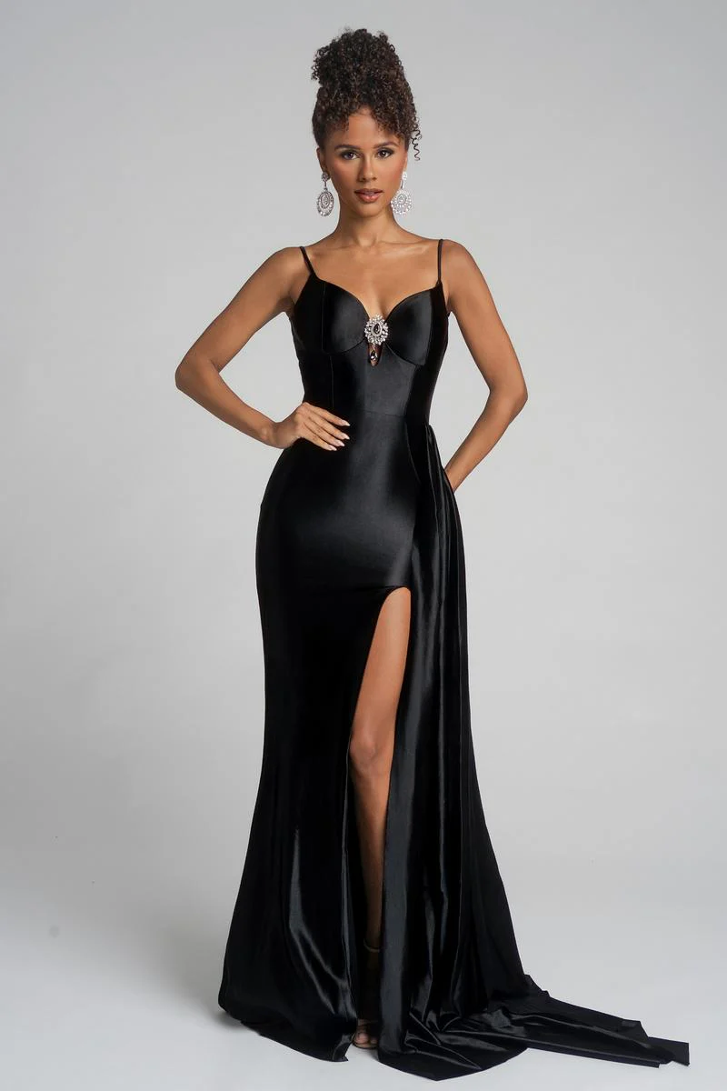 PS I Love You by Portia & Scarlett Side Train Prom Dress X0037