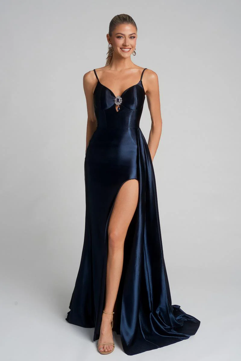 PS I Love You by Portia & Scarlett Side Train Prom Dress X0037 - Image 3