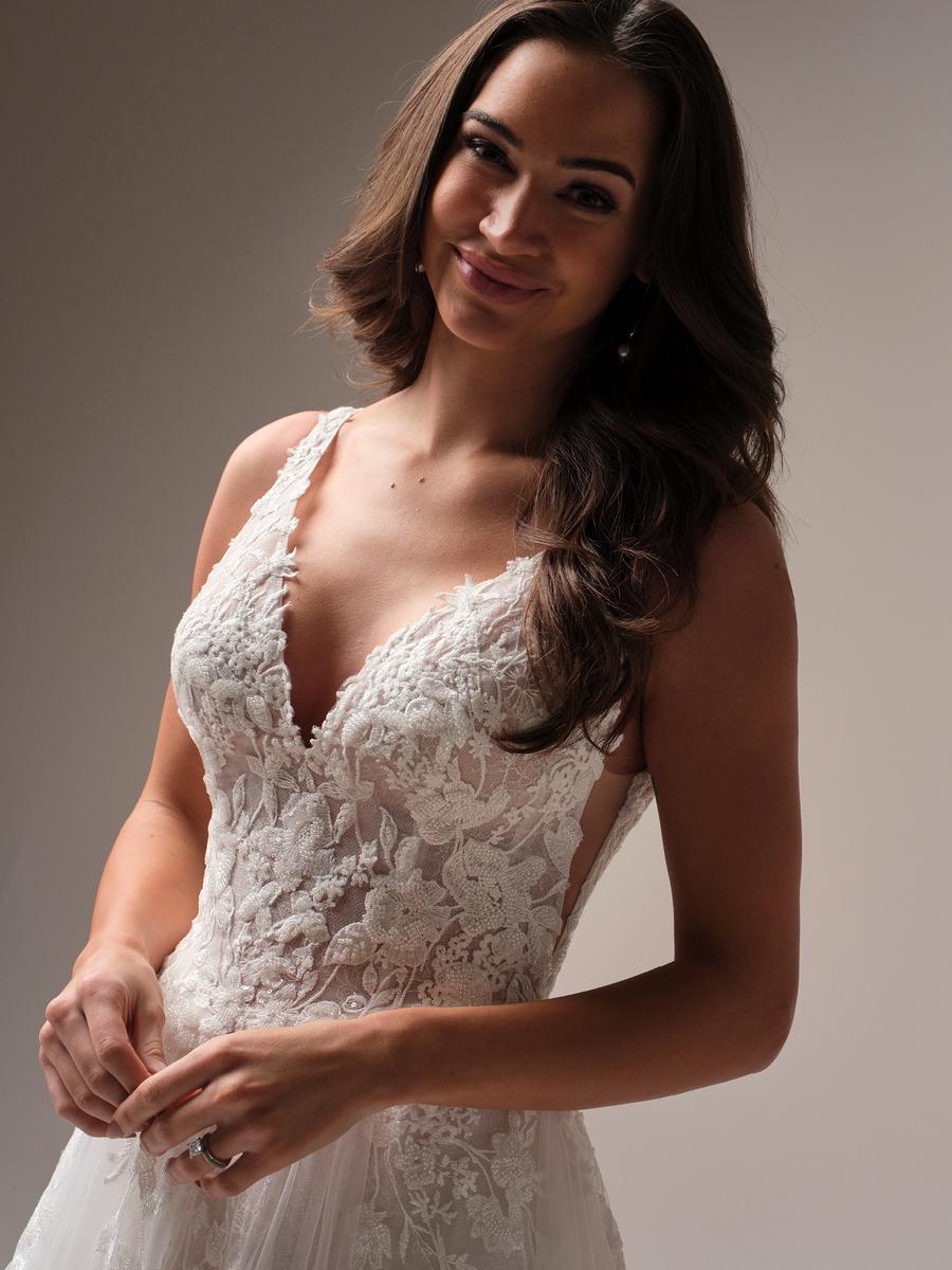 Rebecca Ingram "Honor" Beaded A-line Bridal Gown - Image 4