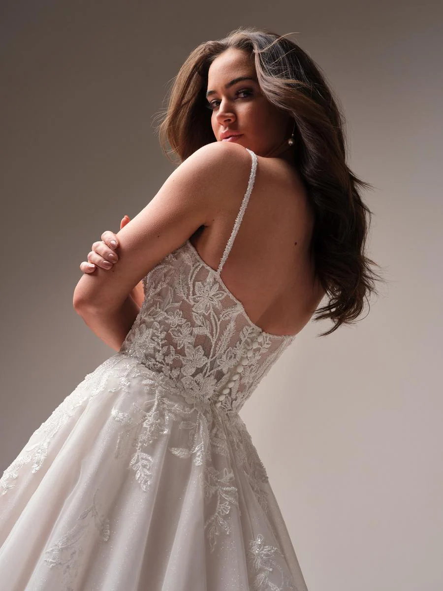 Rebecca Ingram "Jude" Lace A-line Bridal Gown - Image 4