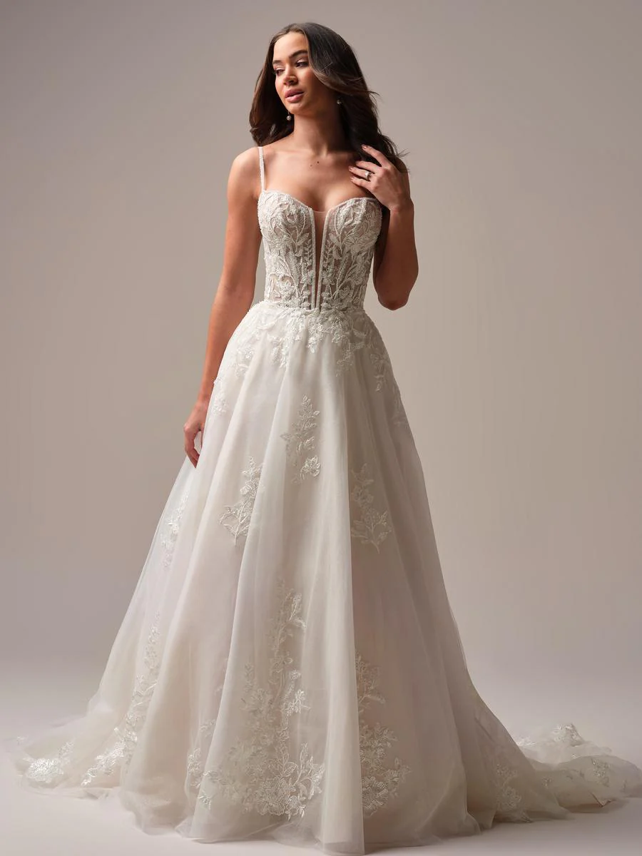 Rebecca Ingram "Jude" Lace A-line Bridal Gown - Image 5