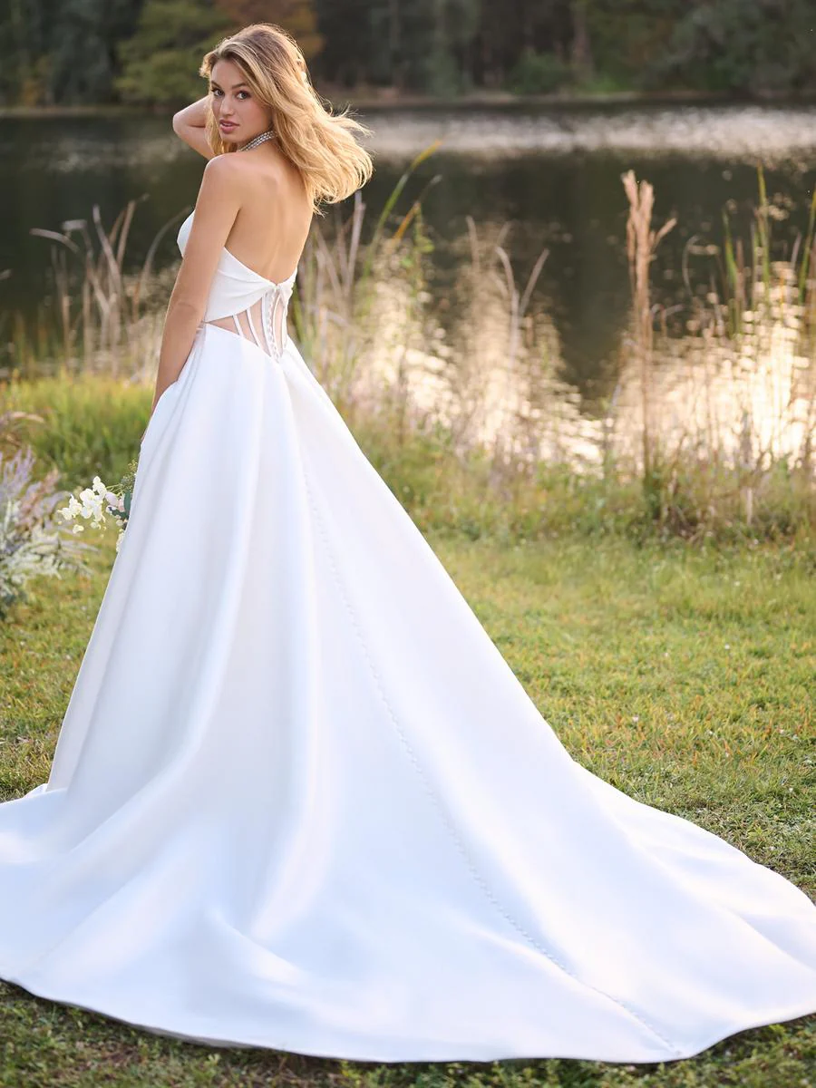 Rebecca Ingram "Brooke" Strapless Mikado Bridal Gown - Image 2