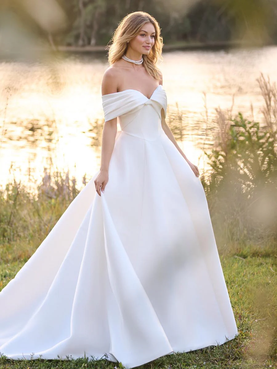 Rebecca Ingram "Brooke" Strapless Mikado Bridal Gown - Image 3