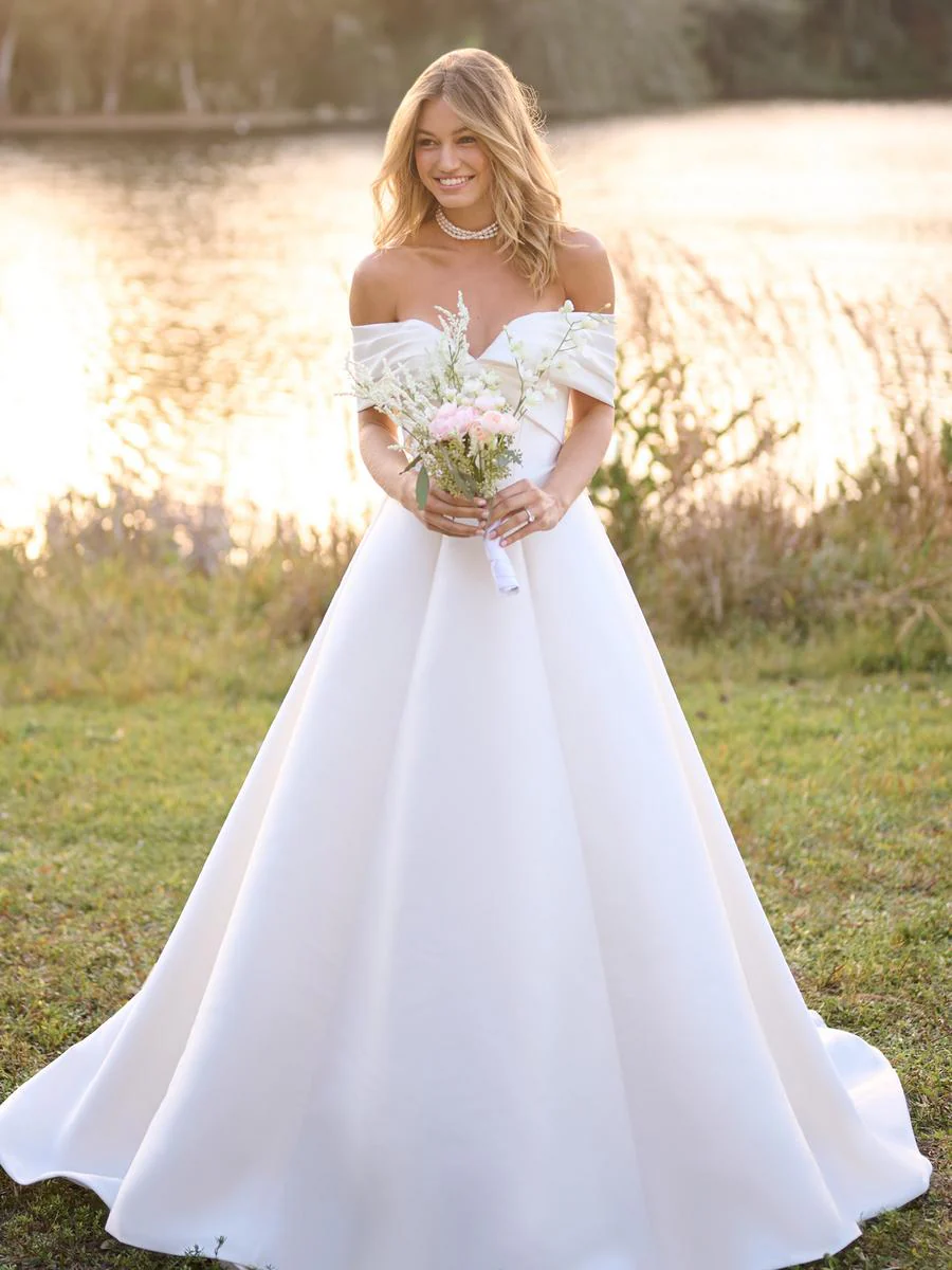 Rebecca Ingram "Brooke" Strapless Mikado Bridal Gown - Image 4
