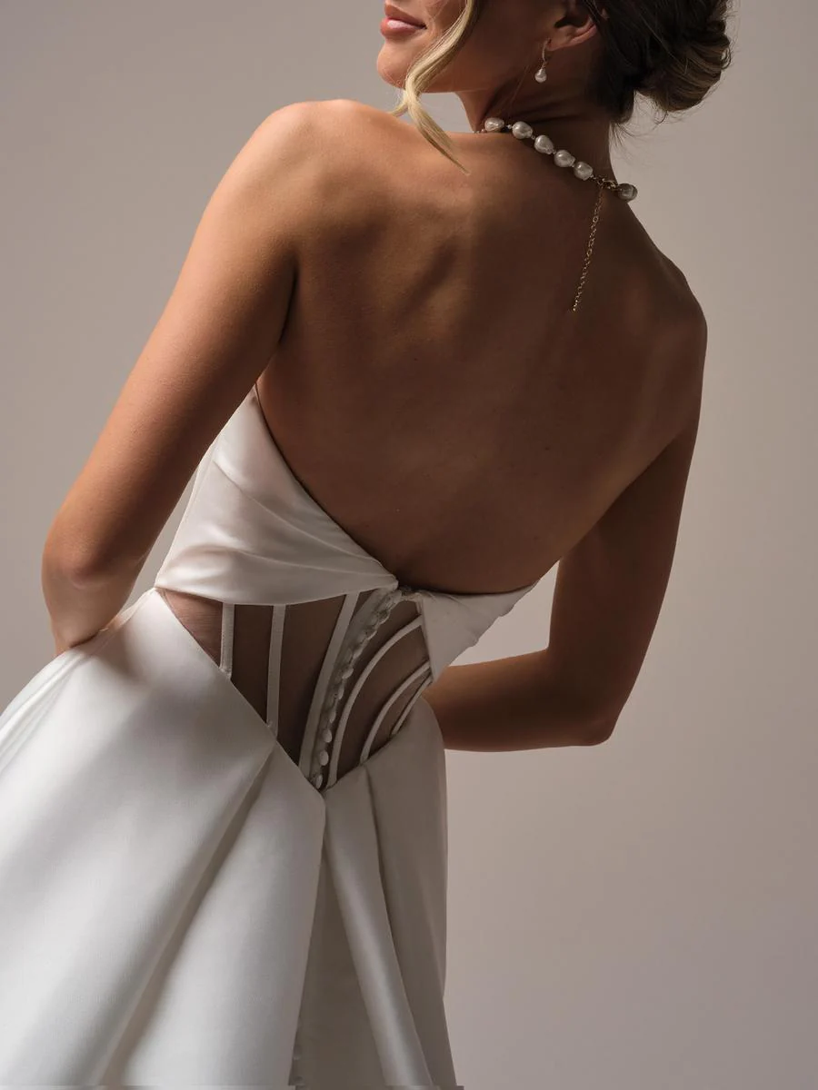 Rebecca Ingram "Brooke" Strapless Mikado Bridal Gown - Image 9