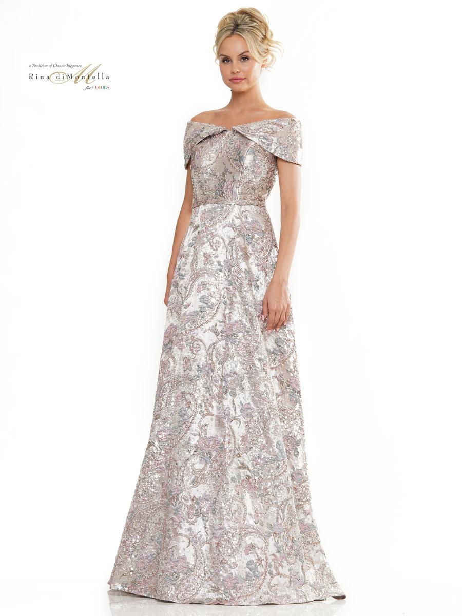 Rina di Montella  Jacquard A-Line Dress RD2986