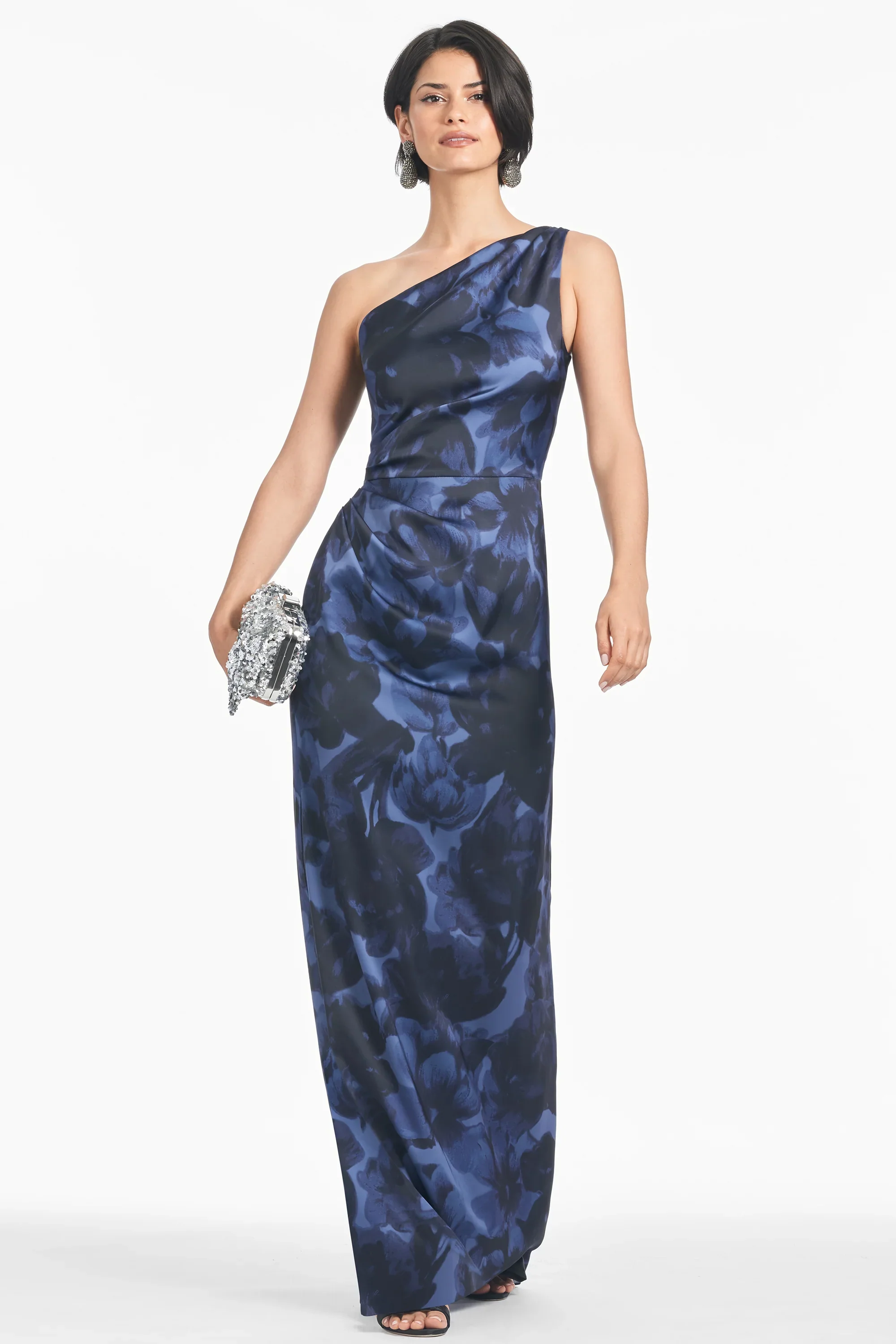 Sachin & Babi "Delancy" Floral One Shoulder Gown - Image 6
