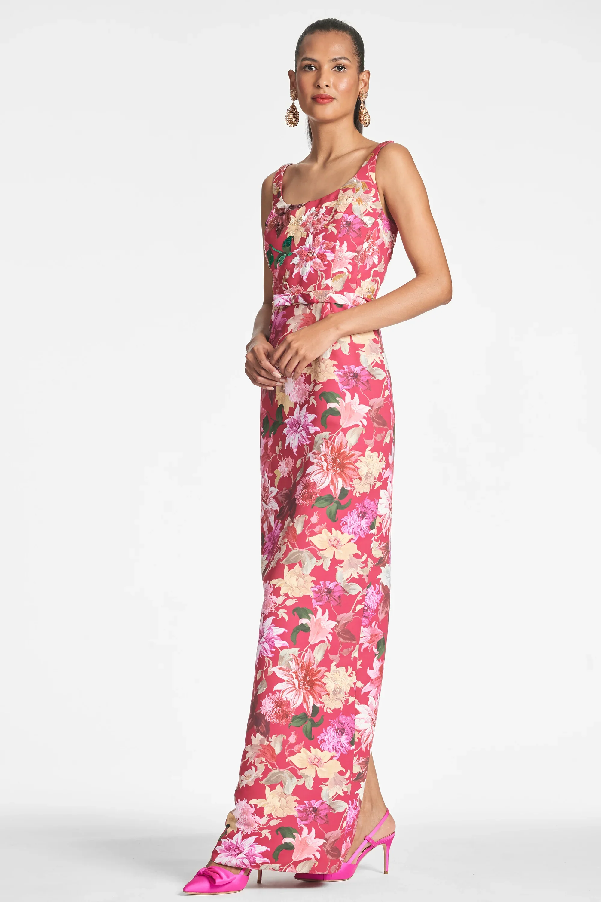 Sachin & Babi "Lana" Fitted Floral Gown - Image 3
