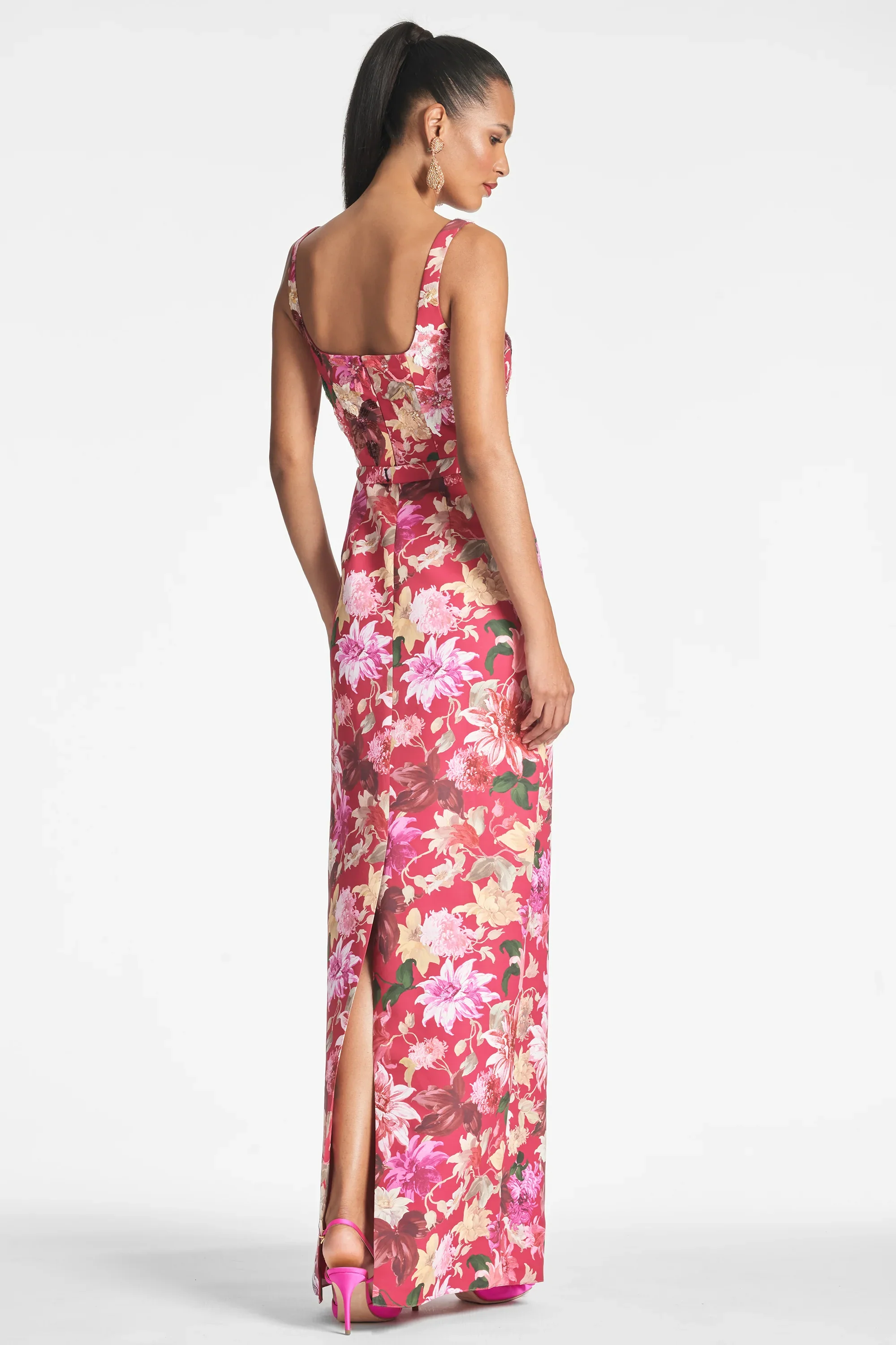 Sachin & Babi "Lana" Fitted Floral Gown - Image 4