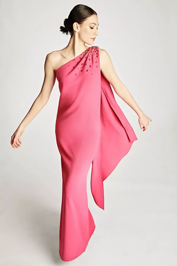 Sachin & Babi "Leslie" One Shoulder Gown - Image 5