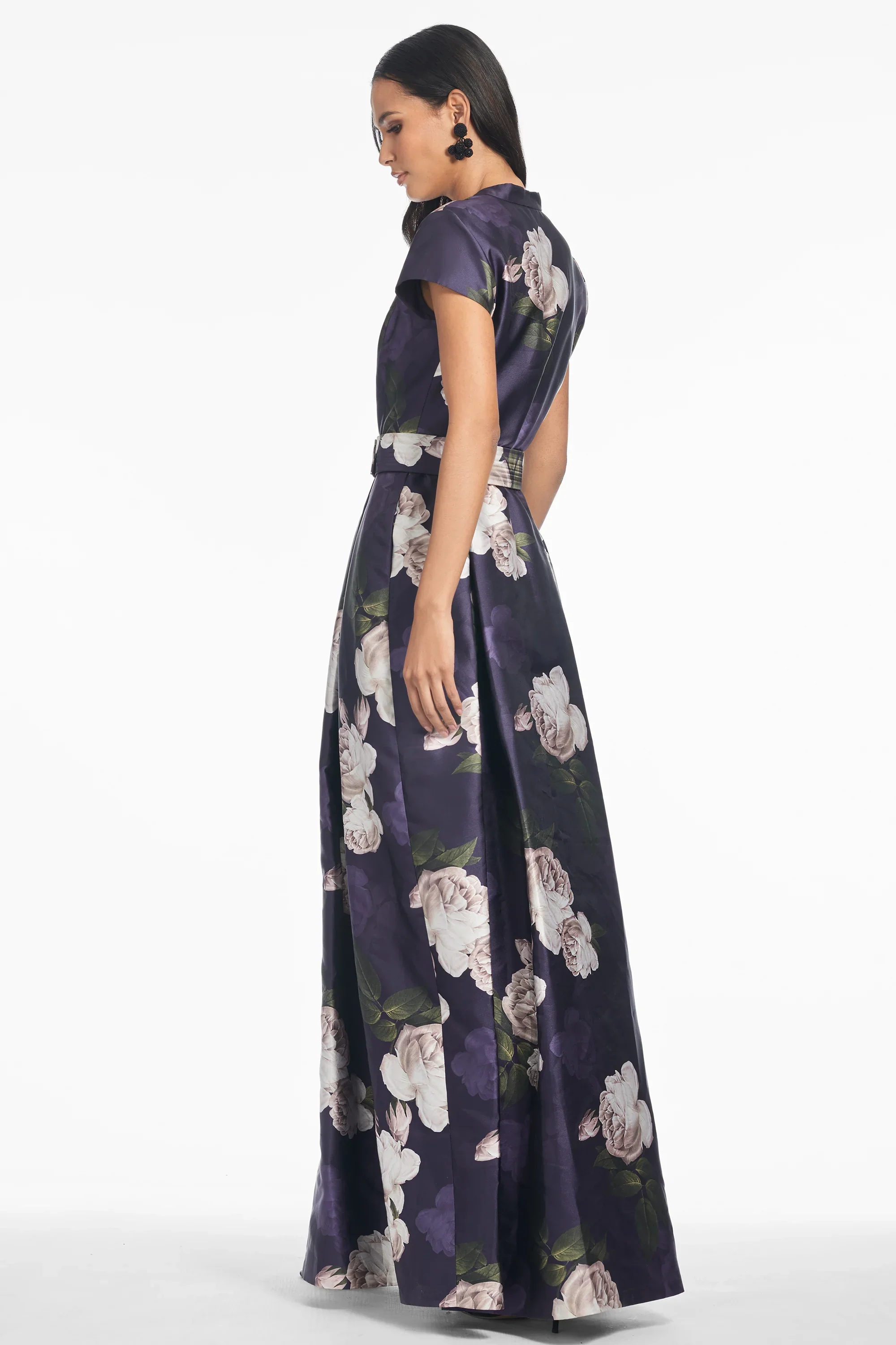 Sachin & Babi "Marta" Belted Floral A-line Gown - Image 6