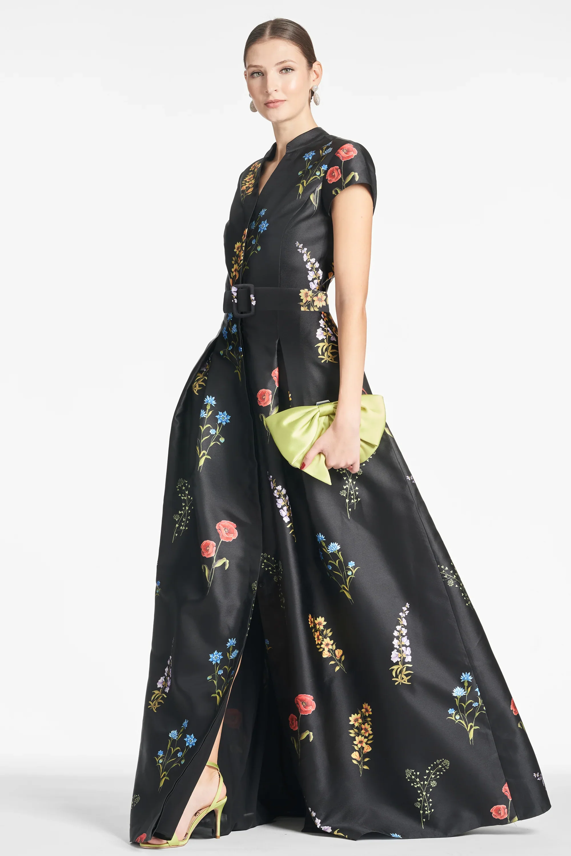 Sachin & Babi "Marta" Belted Floral A-line Gown - Image 7