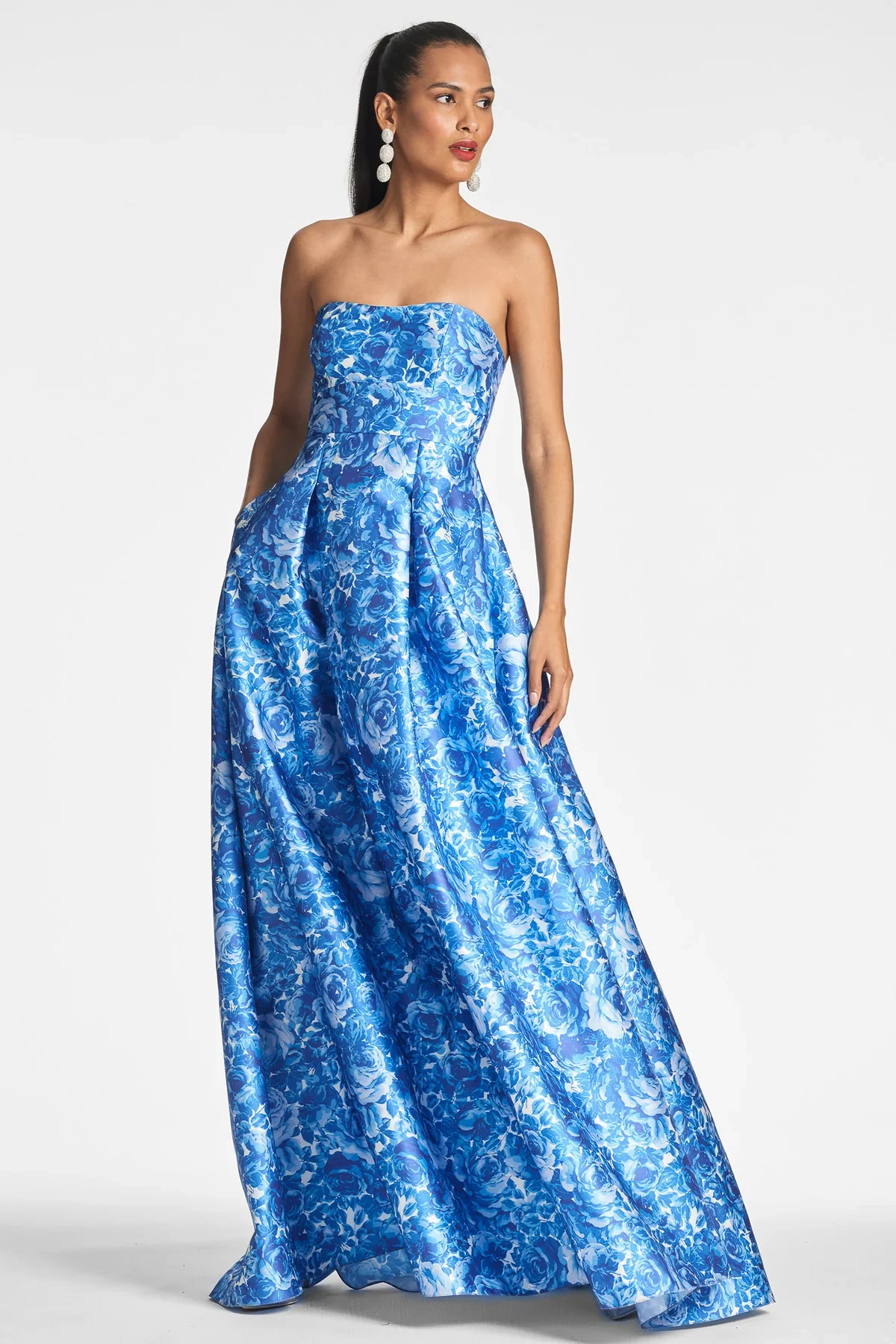 Sachin & Babi Strapless Floral "Giovanna" Dress - Image 3