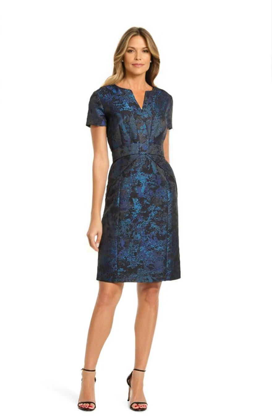 Shani Jacquard Bow Detail Dress S2202 - Image 3