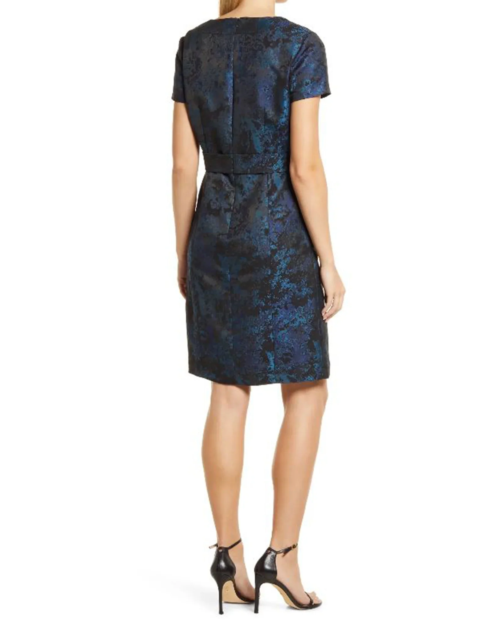 Shani Jacquard Bow Detail Dress S2202 - Image 4