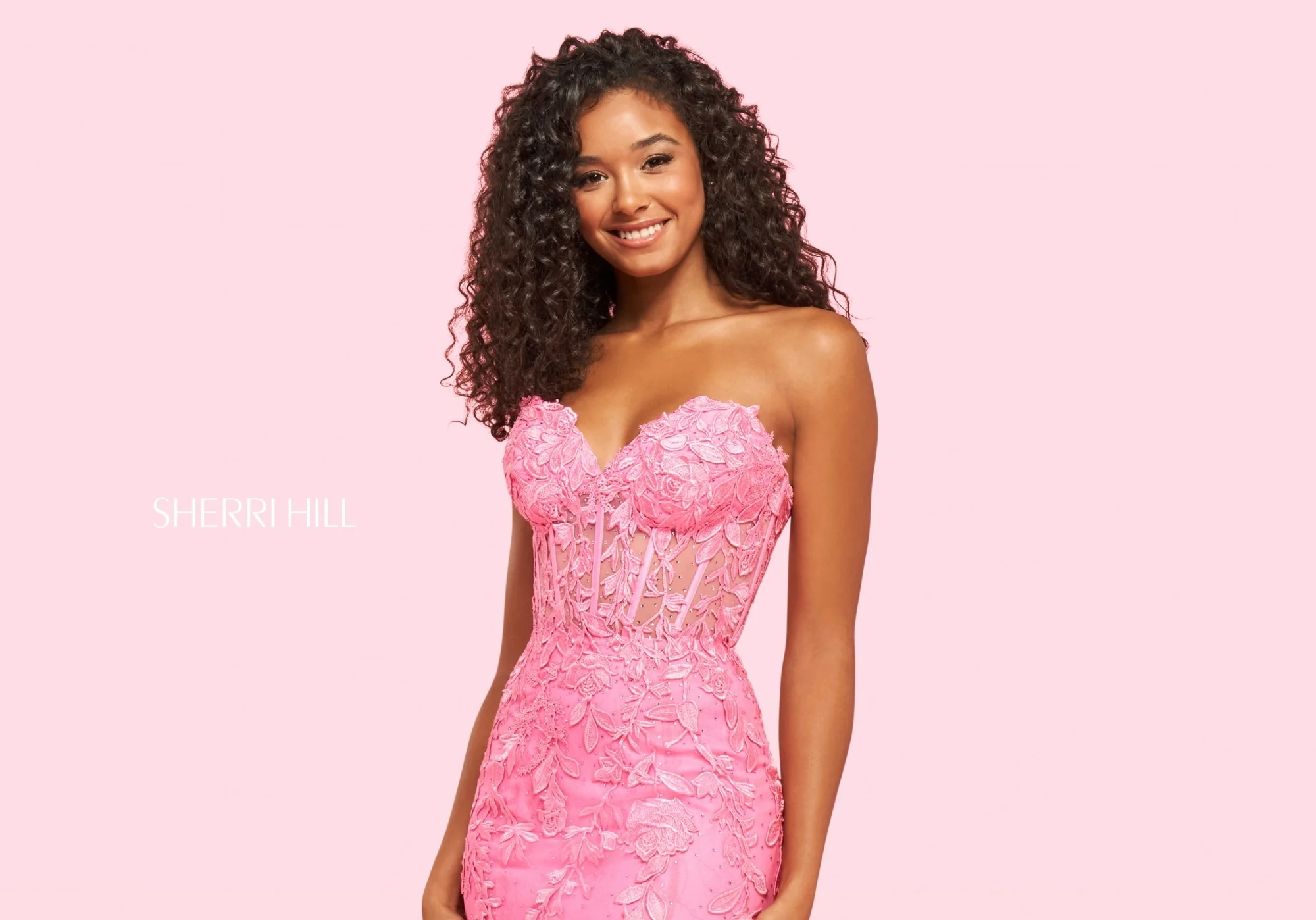 Sherri Hill Lace Corset Dress 55110 - Image 4