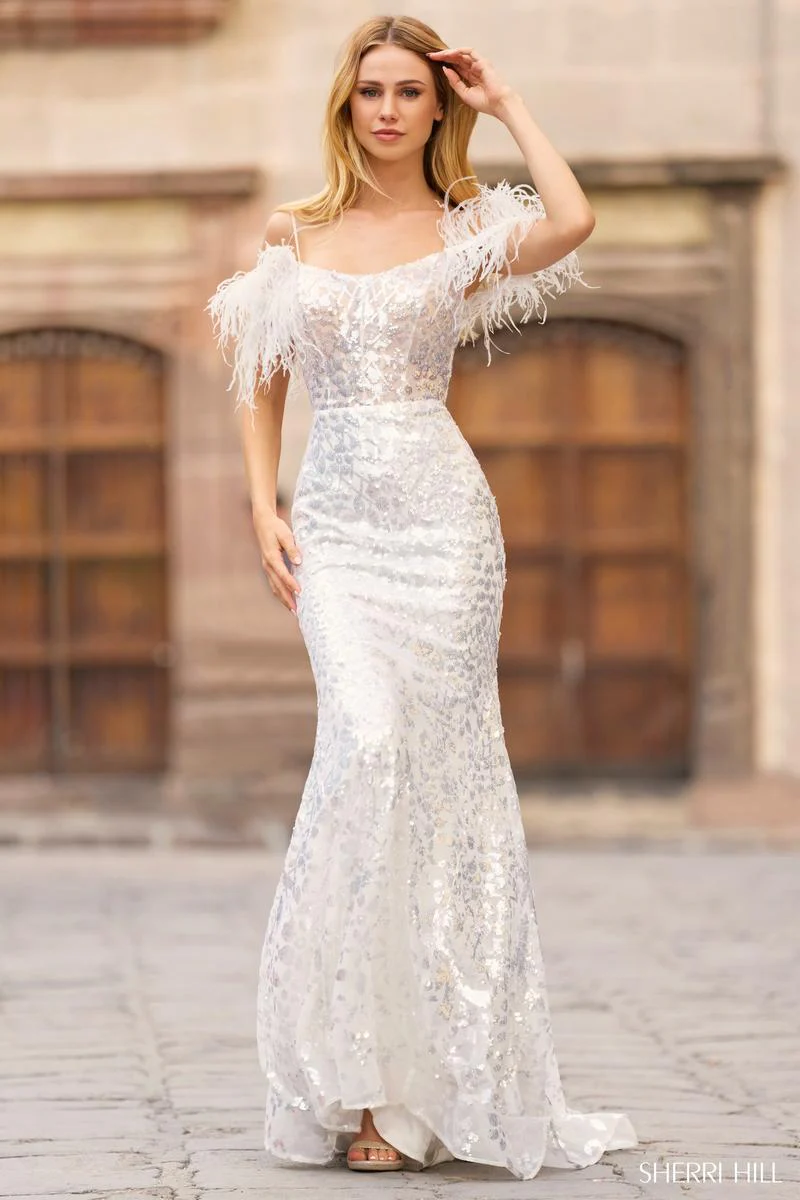 Sherri Hill Long Sequin Dress 55360 - Image 3