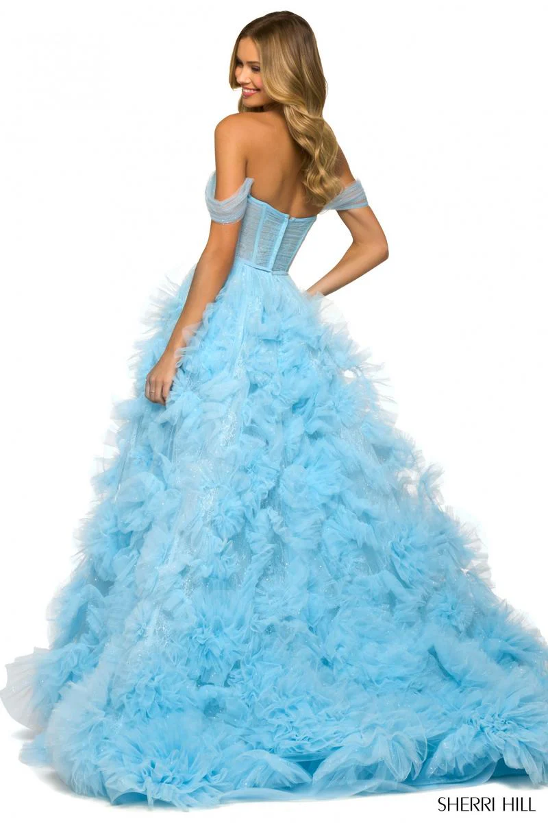 Sherri Hill Tulle Ball Gown 55438 - Image 2