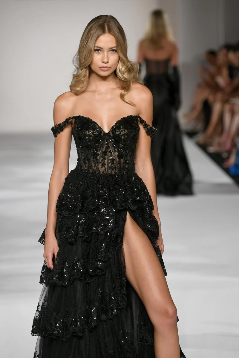 Sherri Hill Sequin Ruffle A-Line Prom Dress 55500 - Image 9